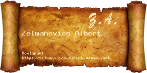 Zelmanovics Albert névjegykártya