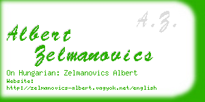 albert zelmanovics business card